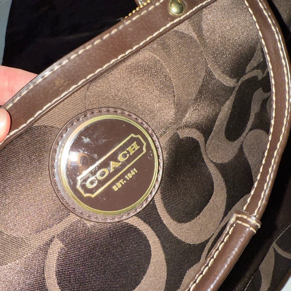coach brown shoulder bag purse - Picture 3 of 7